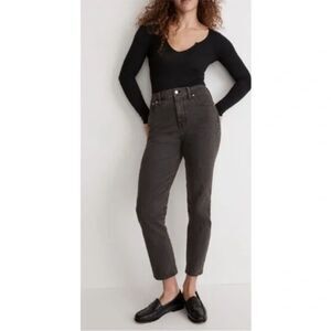 Madewell‎ Curvy Perfect Vintage Jeans Black High Rise Demin Size 24 NWT